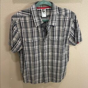 Men's Gray Plaid Shirt